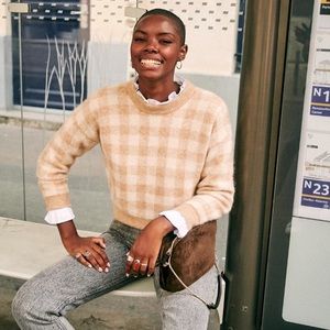 ✨Sézane Becky Jumper in Camel/Ecru✨